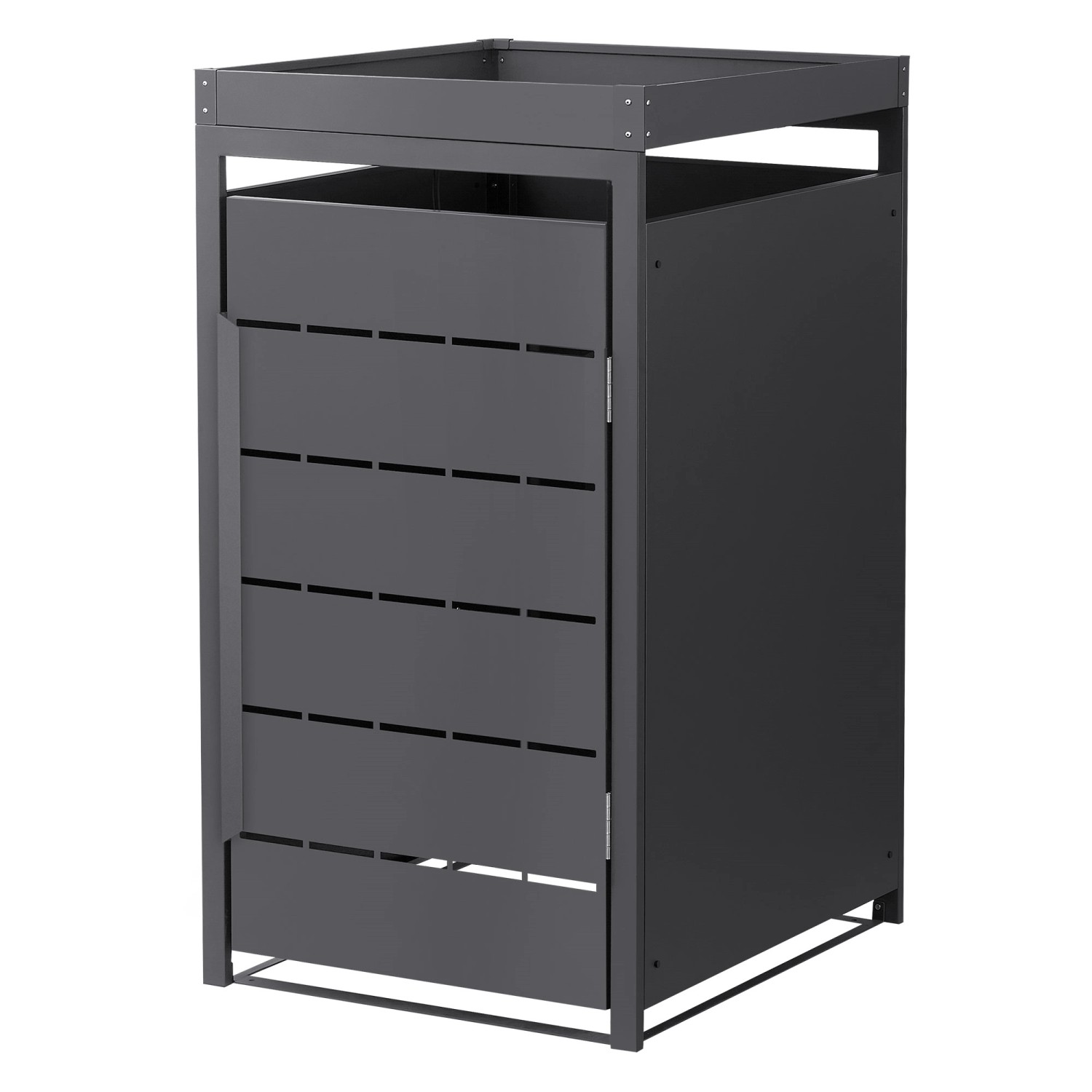 ML-Design Mülltonnenbox 1Er mit Pflanzdach 240L 68x80x124 cm Anthrazit von ML-Design