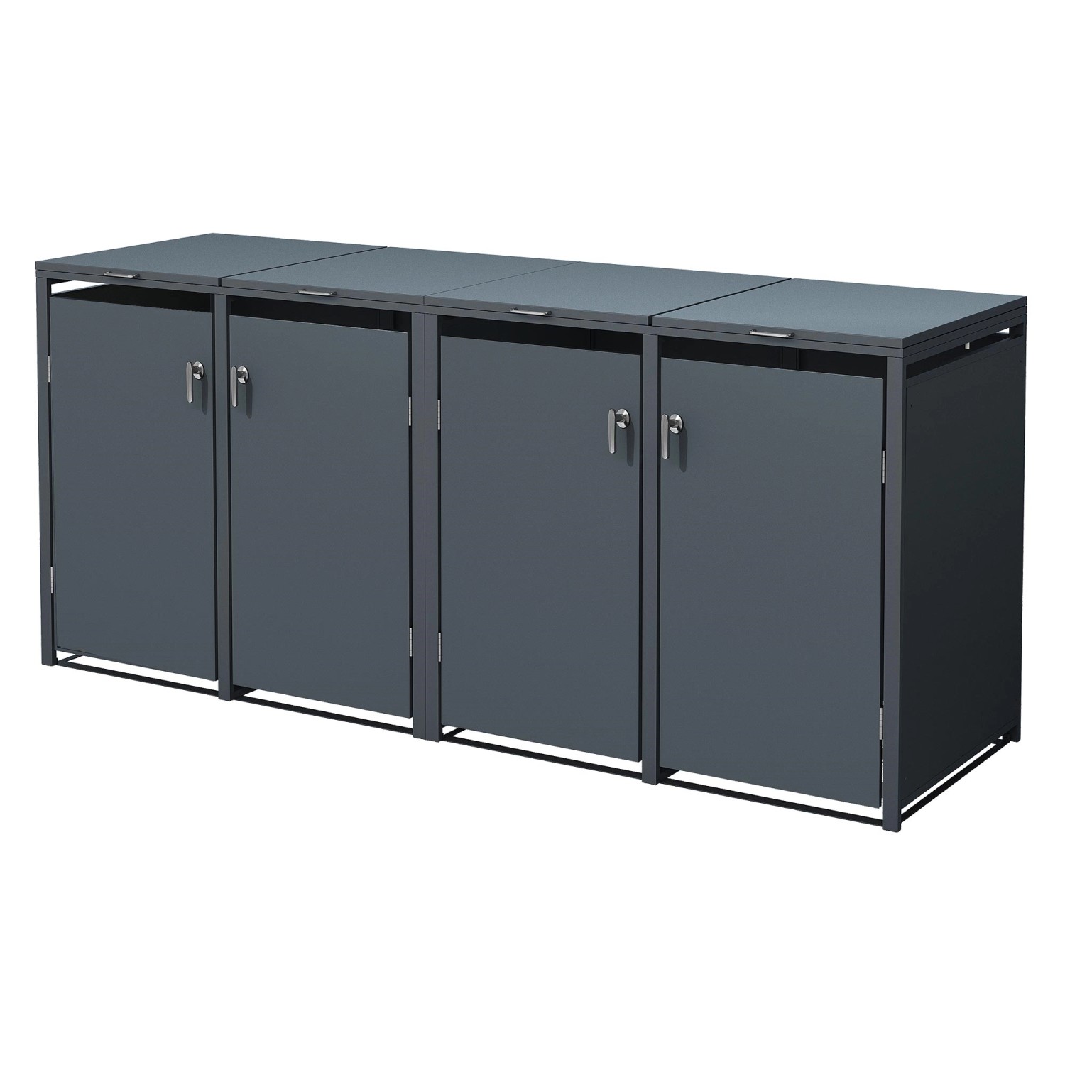 ML-Design Mülltonnenbox 4Er 240L Anthrazit 264x80x116,3 cm Stahl ML-Design Mülltonnenbox 4Er 240L Anthrazit 264x80x116,3 cm Stahl von ML-Design