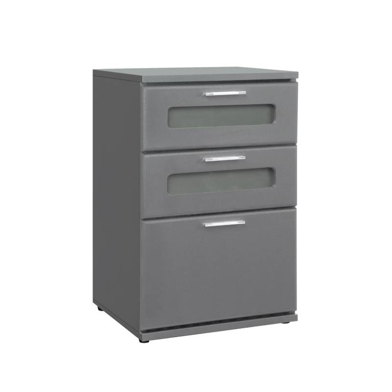 ML-Design Nachttisch 3 Schubladen Oberste mit Glaseinsat Grau 40x60x38 cm Holz ML-Design Nachttisch 3 Schubladen Oberste mit Glaseinsat Grau 40x60x38 cm Holz von ML-Design