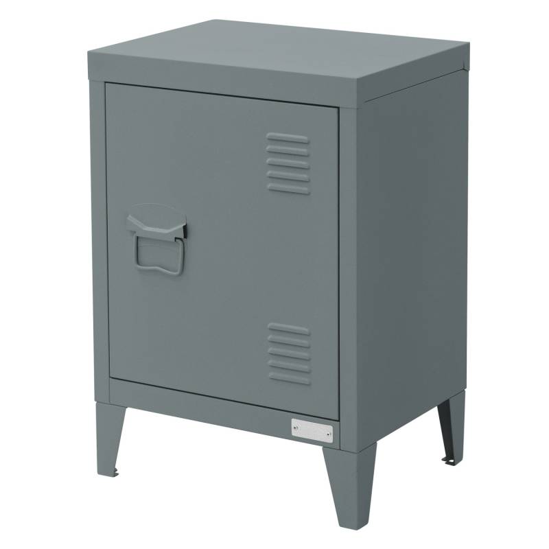 ML-Design Nachttisch in Anthrazit 40x30x58cm aus Stahl Industriedesign von ML-Design