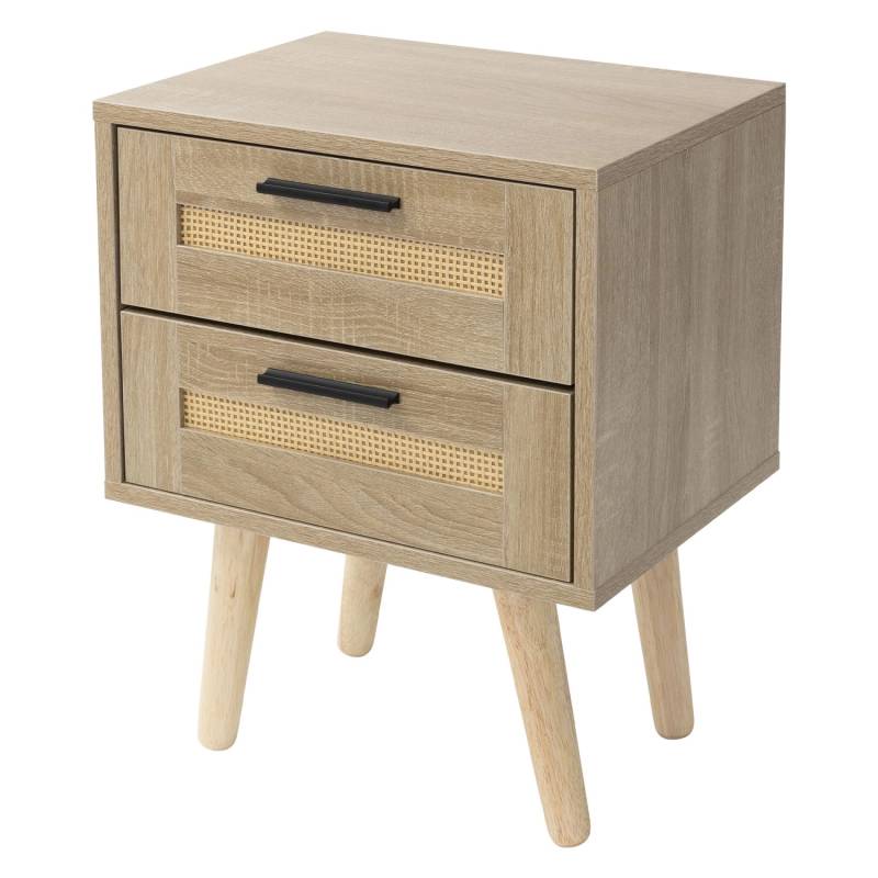 ML-Design Nachttisch mit 2 Schubladen 40x50,5x30cm Eiche Optik Schrank von ML-Design
