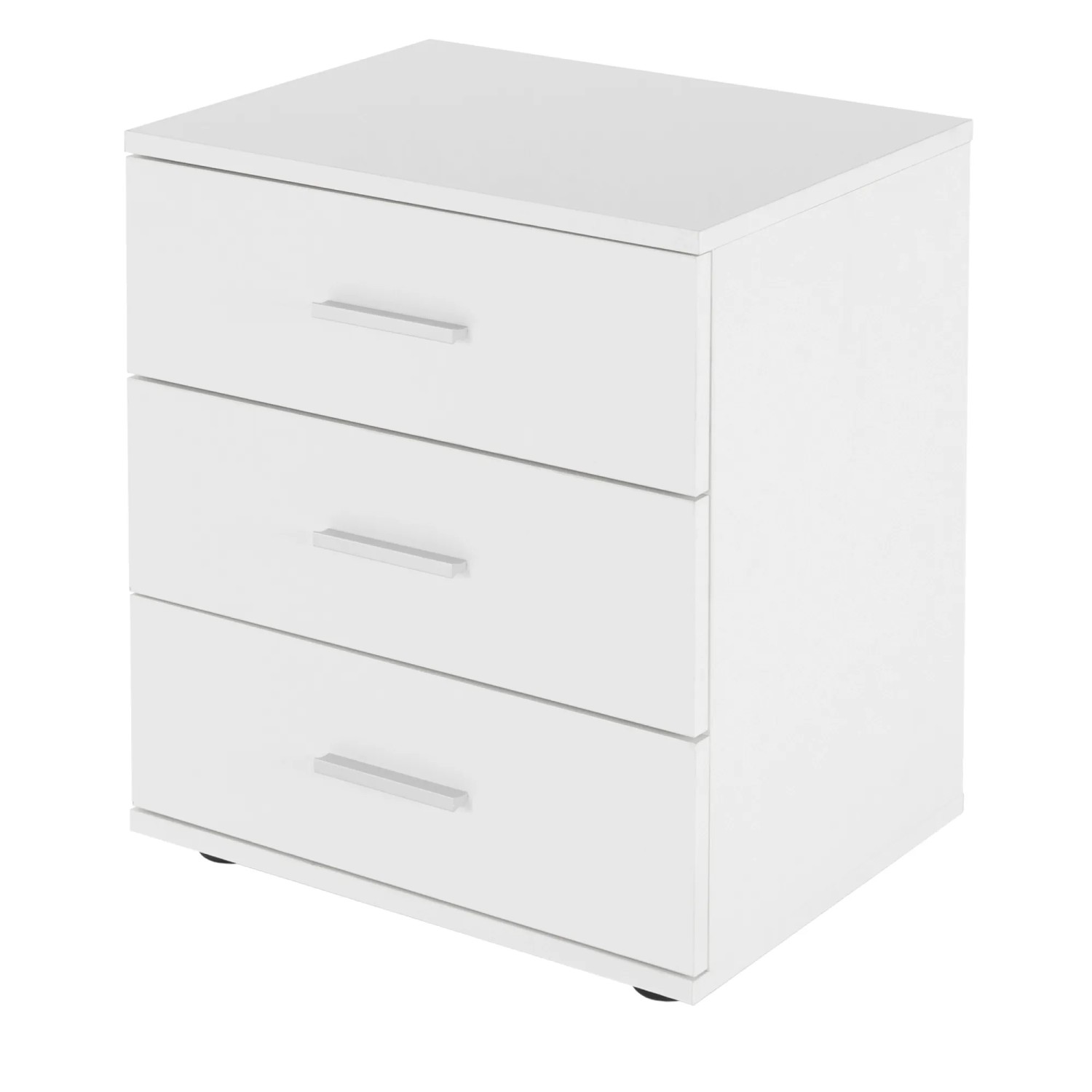ML-Design Nachttisch mit 3 Schubladen Weiß aus Holz 45x52x34 cm Alu Griffe ML-Design Nachttisch mit 3 Schubladen Weiß aus Holz 45x52x34 cm Alu Griffe von ML-Design