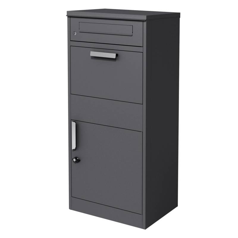 ML-Design Paketbriefkasten Verzinktem Stahl in Anthrazit 50x112x37cm Freistehend von ML-Design
