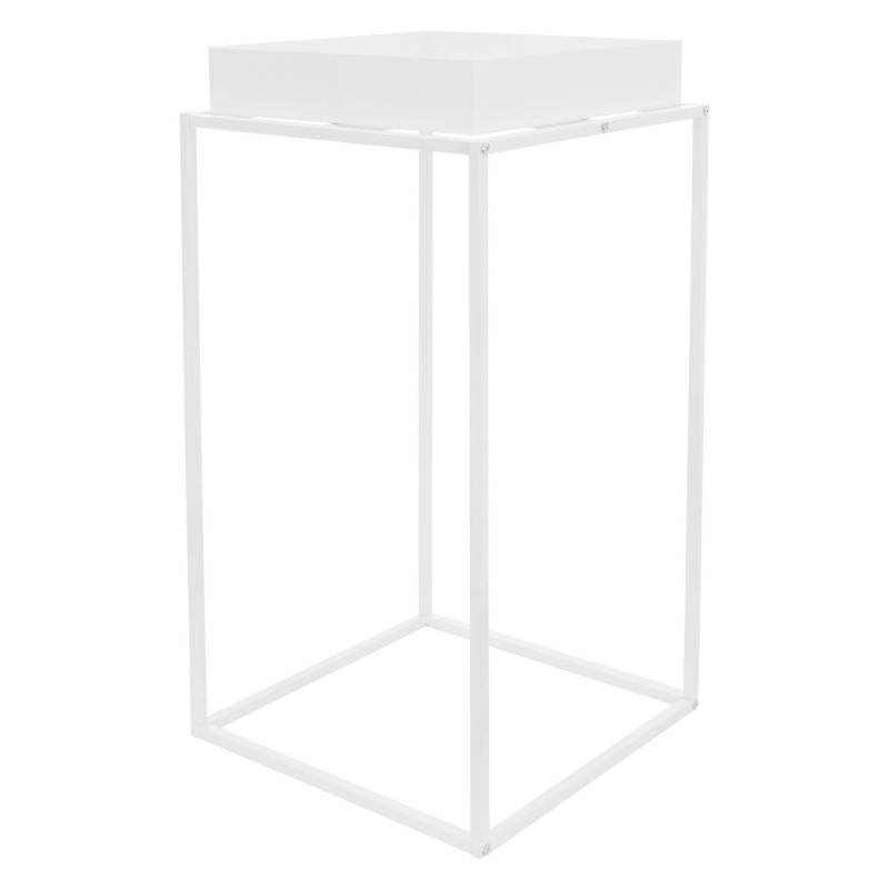 ML-Design Pflanzenständer 3Er Set Weiß aus Metall 45x45x88 cm Quadratisch von ML-Design