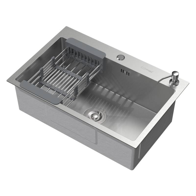 ML-Design Spülbecken Edelstahl 68x45 cm Rechteckig 1 Becken mit Abtropfkorb von ML-Design