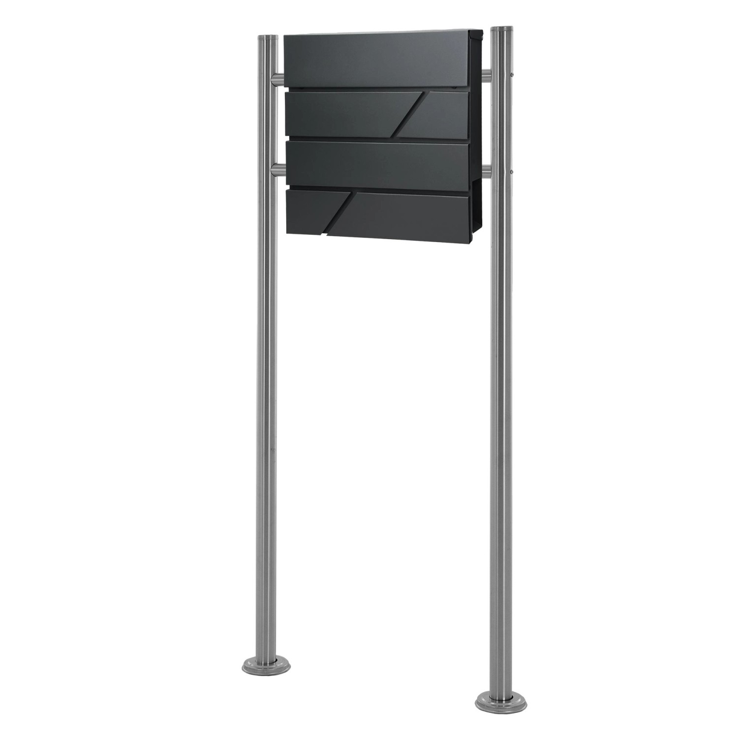 ML-Design Standbriefkasten Anthrazit 37x11x37cm mit Zeitungsfach Pfosten 120cm ML-Design Standbriefkasten Anthrazit 37x11x37cm mit Zeitungsfach Pfosten 120cm von ML-Design