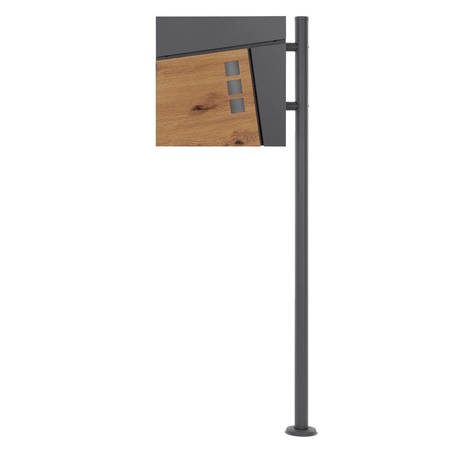 ML-Design Standbriefkasten Anthrazit-Holzoptik mit Zeitungsfach Stand Anthrazit ML-Design Standbriefkasten Anthrazit-Holzoptik mit Zeitungsfach Stand Anthrazit von ML-Design