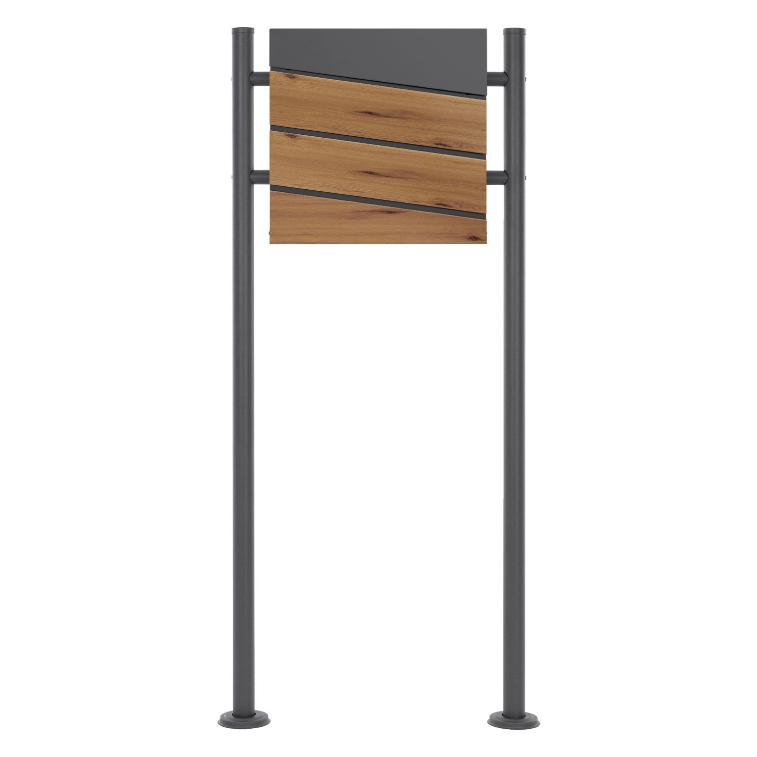 ML-Design Standbriefkasten Anthrazit-Holzoptik mit Zeitungsfach und Pfosten ML-Design Standbriefkasten Anthrazit-Holzoptik mit Zeitungsfach und Pfosten von ML-Design