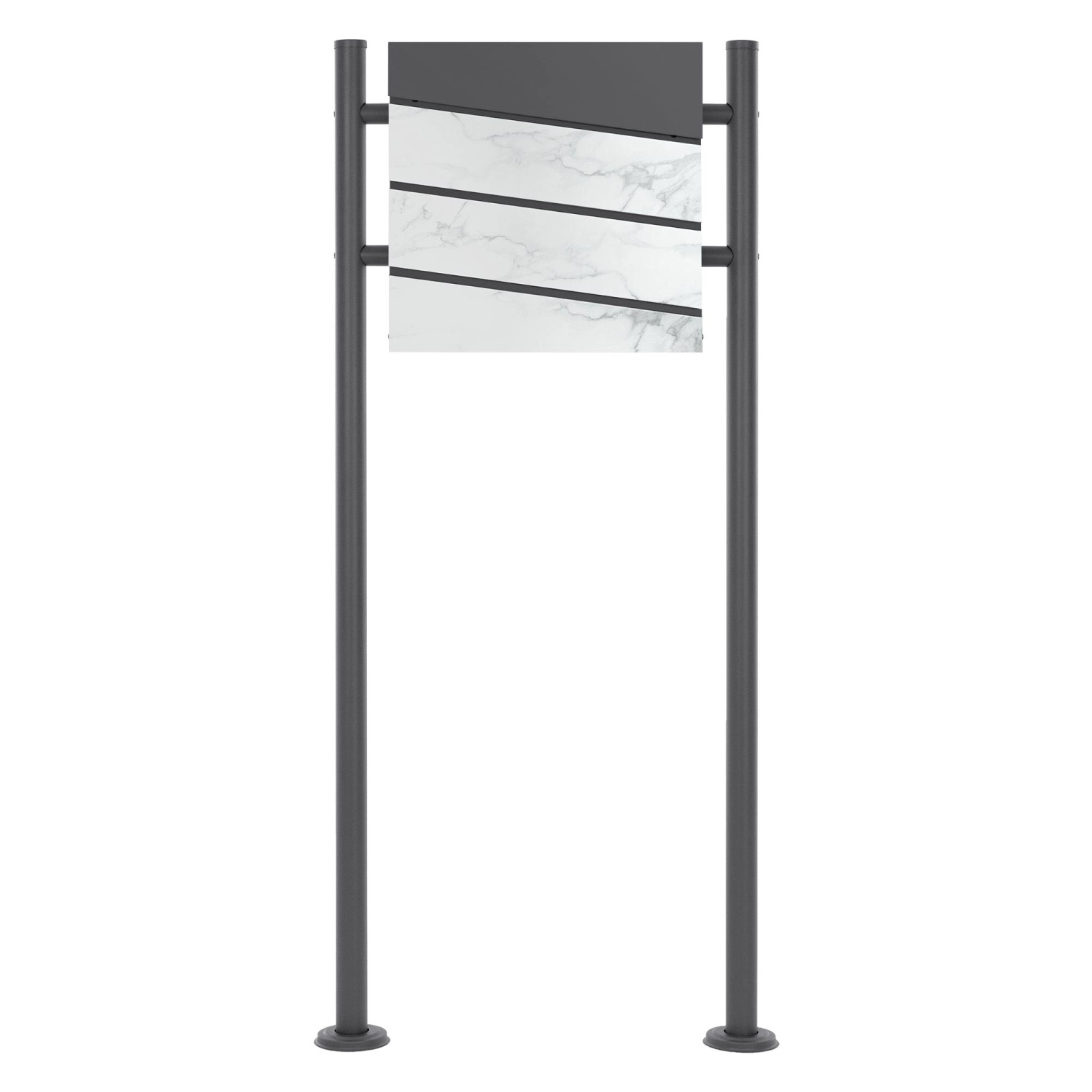 ML-Design Standbriefkasten Anthrazit-Marmoroptik mit Zeitungsfach Pfosten 120cm ML-Design Standbriefkasten Anthrazit-Marmoroptik mit Zeitungsfach Pfosten 120cm von ML-Design