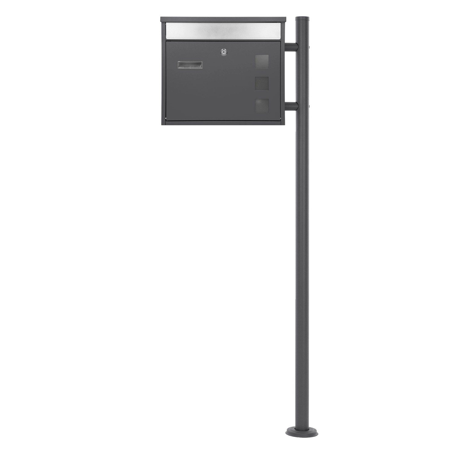 ML-Design Standbriefkasten Anthrazit-Silber mit Namensschild Pfosten Anthrazit ML-Design Standbriefkasten Anthrazit-Silber mit Namensschild Pfosten Anthrazit von ML-Design