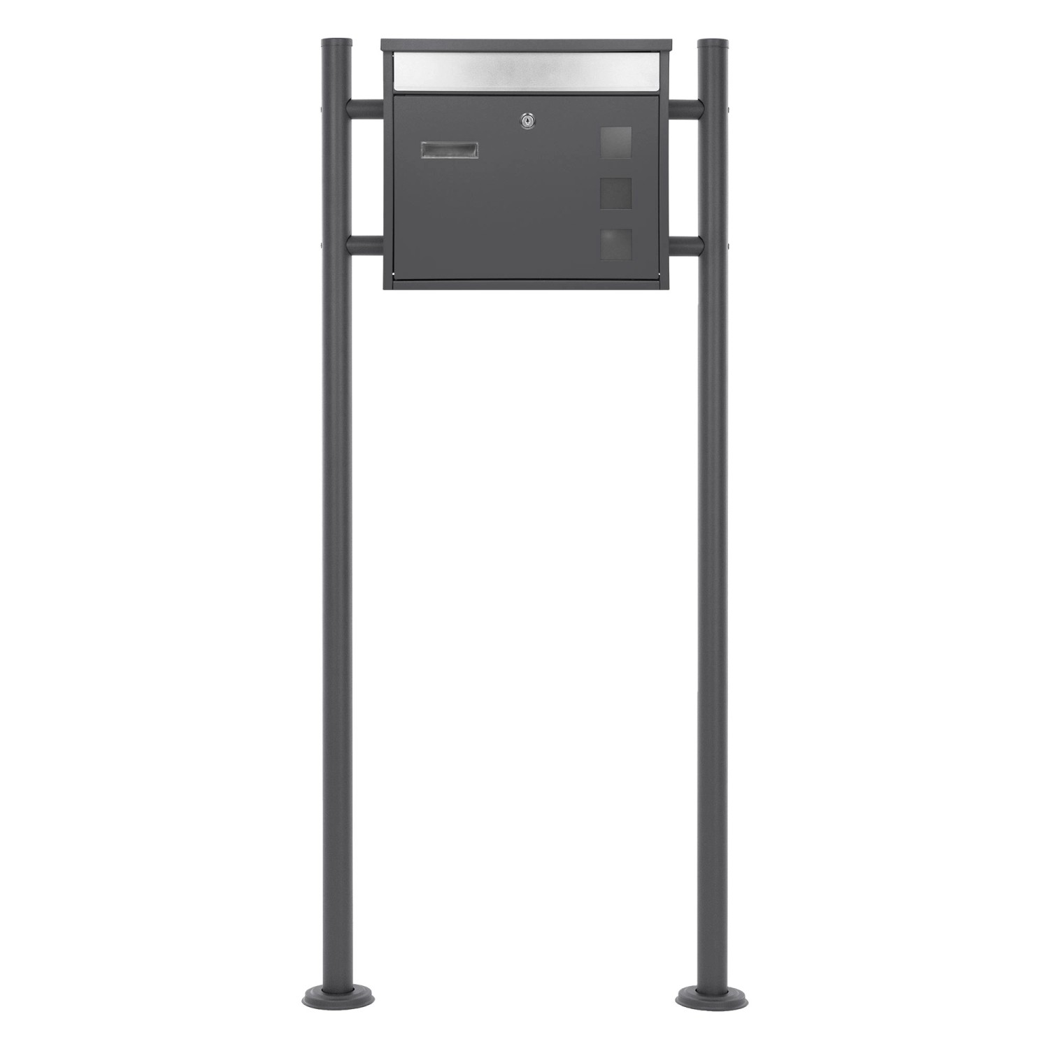 ML-Design Standbriefkasten Anthrazit-Silber mit Namensschild mit Pfosten 120 cm ML-Design Standbriefkasten Anthrazit-Silber mit Namensschild mit Pfosten 120 cm von ML-Design