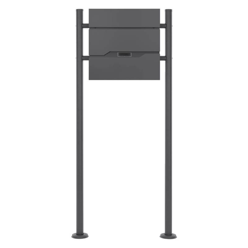 ML-Design Standbriefkasten Anthrazit mit Zeitungsfach Ständer Anthrazit 120 cm von ML-Design