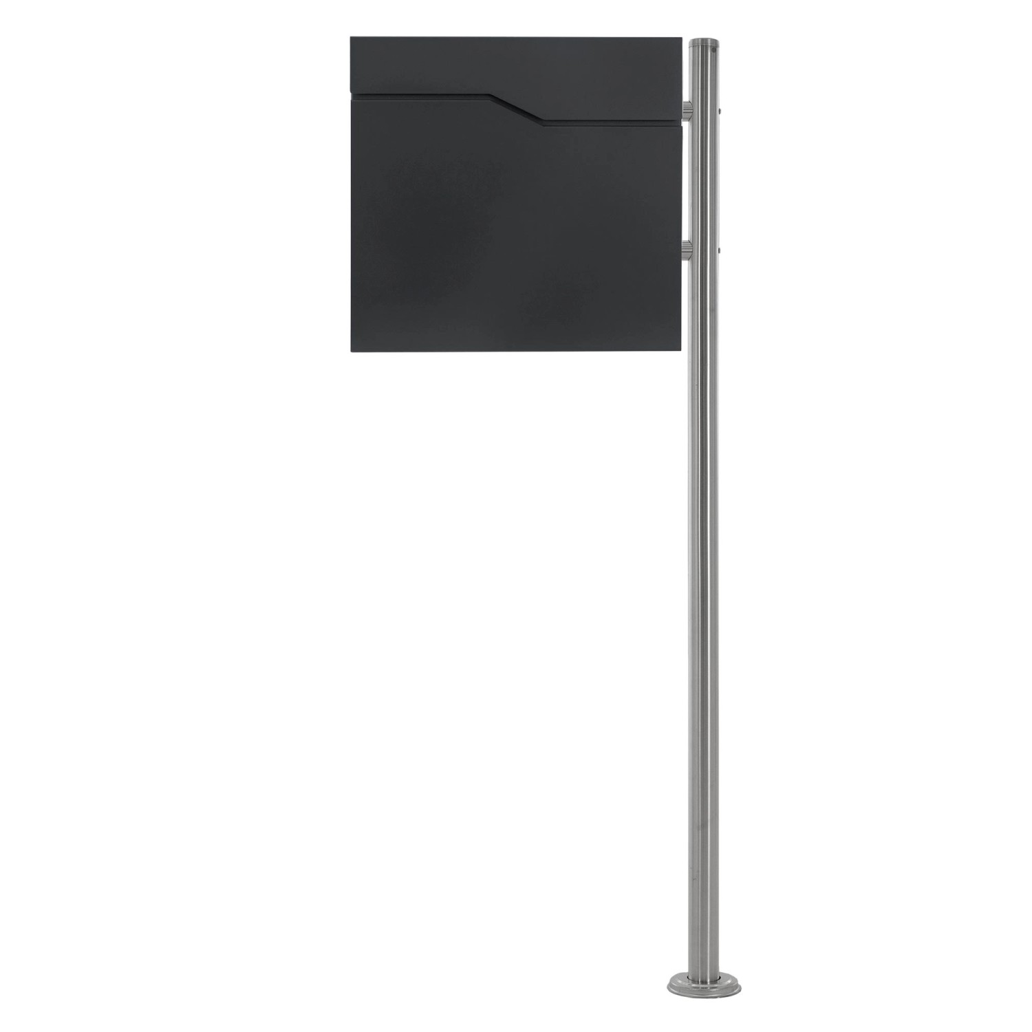 ML-Design Standbriefkasten Anthrazit mit Zeitungsfach mit Pfosten Silber 120cm ML-Design Standbriefkasten Anthrazit mit Zeitungsfach mit Pfosten Silber 120cm von ML-Design