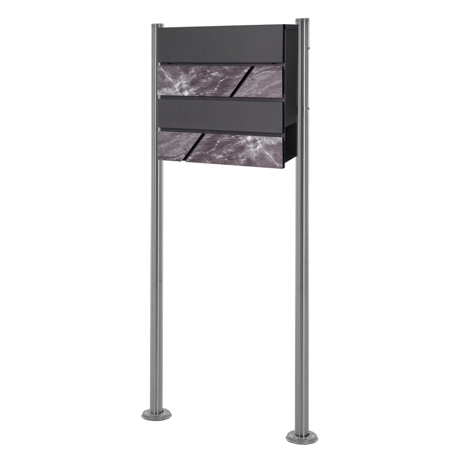 ML-Design Standbriefkasten mit Zeitungsfach Design Briefkasten Pfosten 120cm ML-Design Standbriefkasten mit Zeitungsfach Design Briefkasten Pfosten 120cm von ML-Design