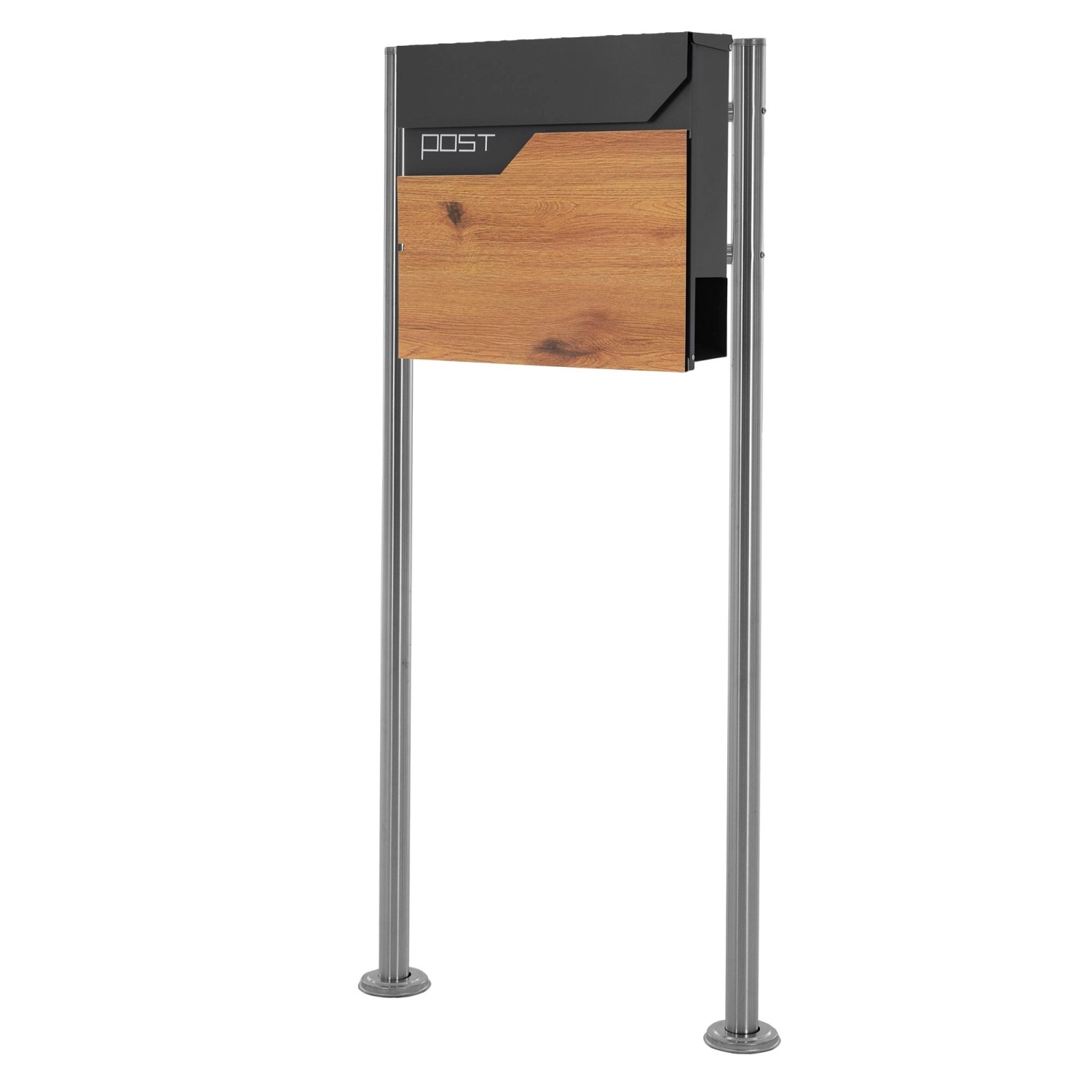 ML-Design Standbriefkasten mit Zeitungsfach Pfosten 120 cm Anthrazit-Holzoptik ML-Design Standbriefkasten mit Zeitungsfach Pfosten 120 cm Anthrazit-Holzoptik von ML-Design