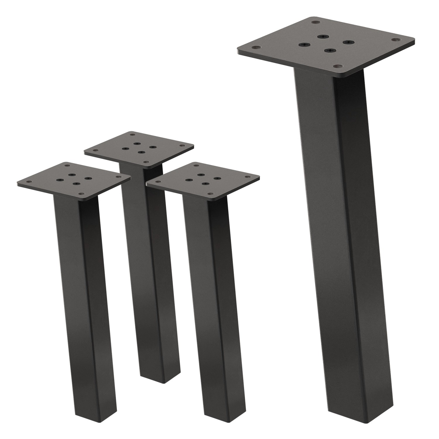 ML-Design Tischbeine 4Er Set I-96GRAD H30 cm Dunkelgrau Stahl 4x4cm ML-Design Tischbeine 4Er Set I-96GRAD H30 cm Dunkelgrau Stahl 4x4cm von ML-Design