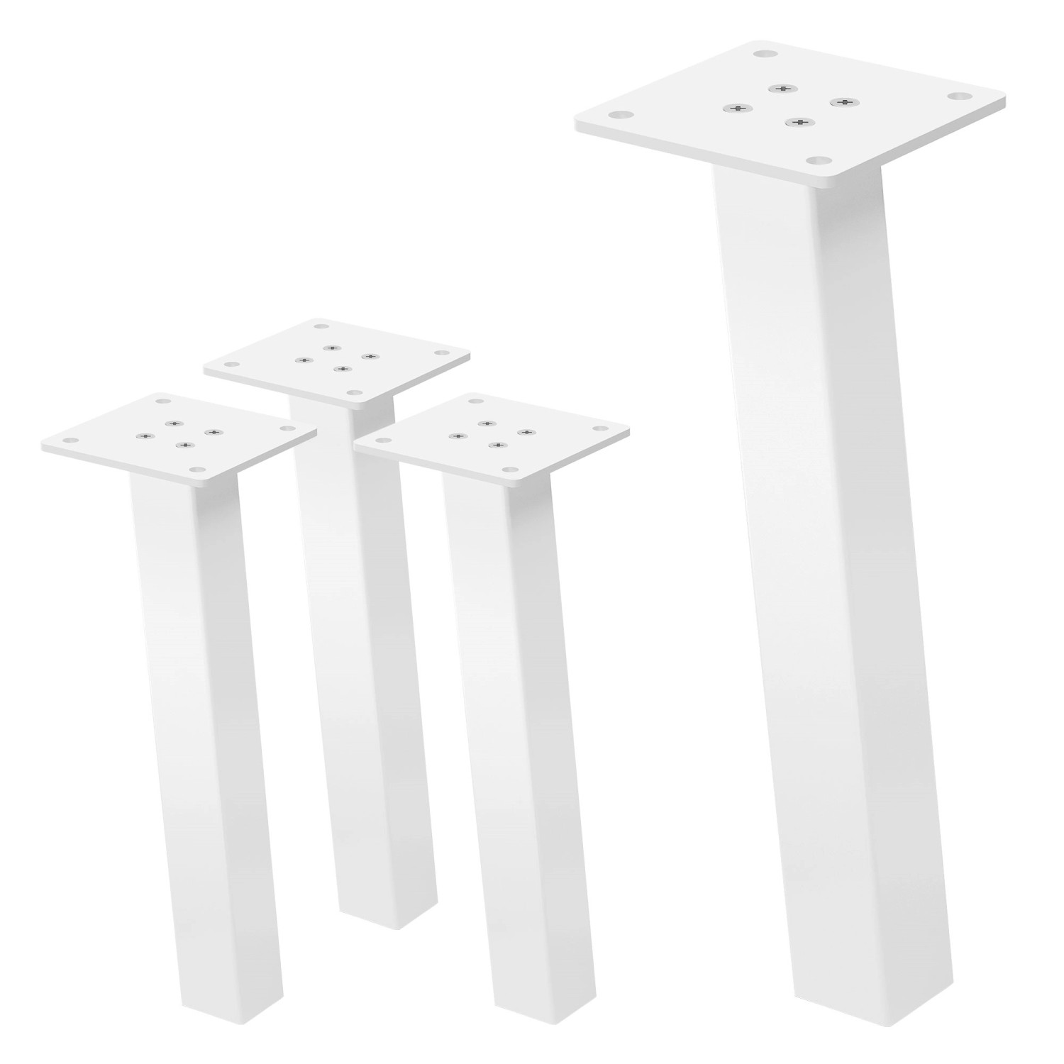 ML-Design Tischbeine 4Er Set I-96GRAD H30 cm Weiß Stahl 4x4cm ML-Design Tischbeine 4Er Set I-96GRAD H30 cm Weiß Stahl 4x4cm von ML-Design