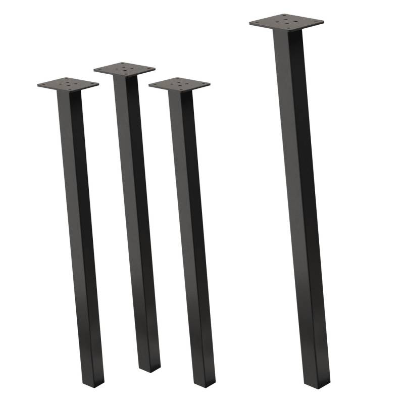 ML-Design Tischbeine 4Er Set I-96GRAD H72 cm Dunkelgrau Stahl 4x4cm von ML-Design
