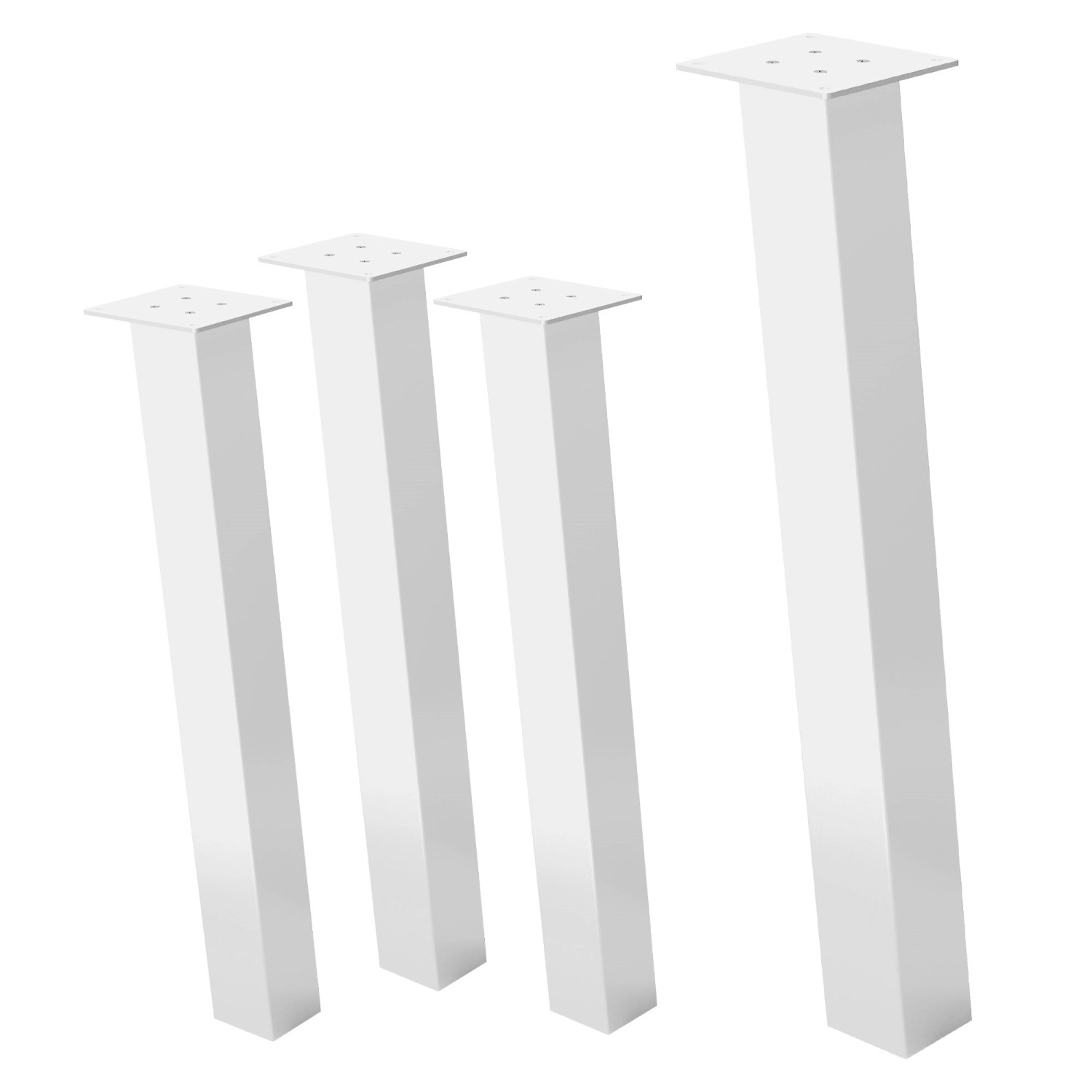 ML-Design Tischbeine 4Er Set I-96GRAD H72 cm Weiß Stahl 8x8cm ML-Design Tischbeine 4Er Set I-96GRAD H72 cm Weiß Stahl 8x8cm von ML-Design