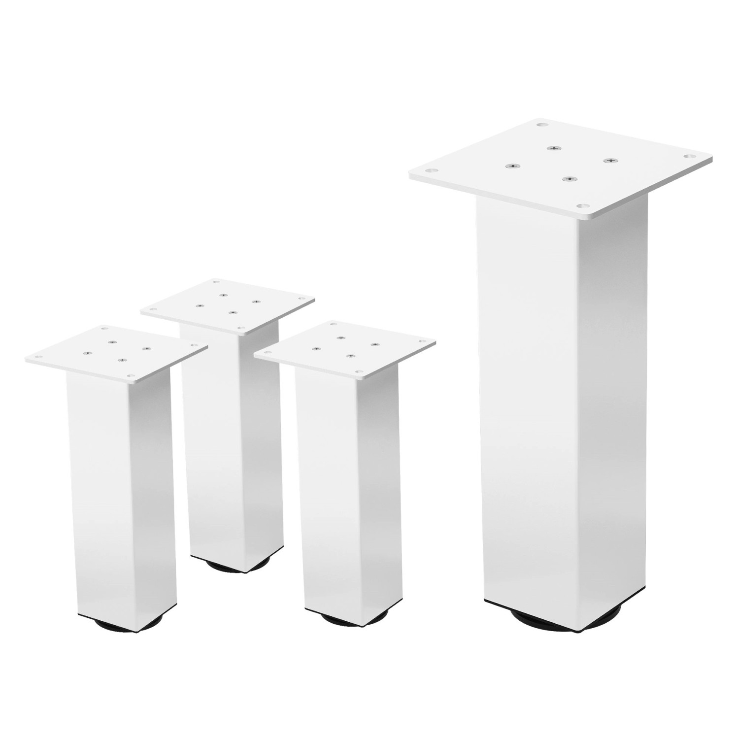 ML-Design Tischbeine 4Er Set I-Design H30 cm Weiß Stahl 8x8 cm ML-Design Tischbeine 4Er Set I-Design H30 cm Weiß Stahl 8x8 cm von ML-Design