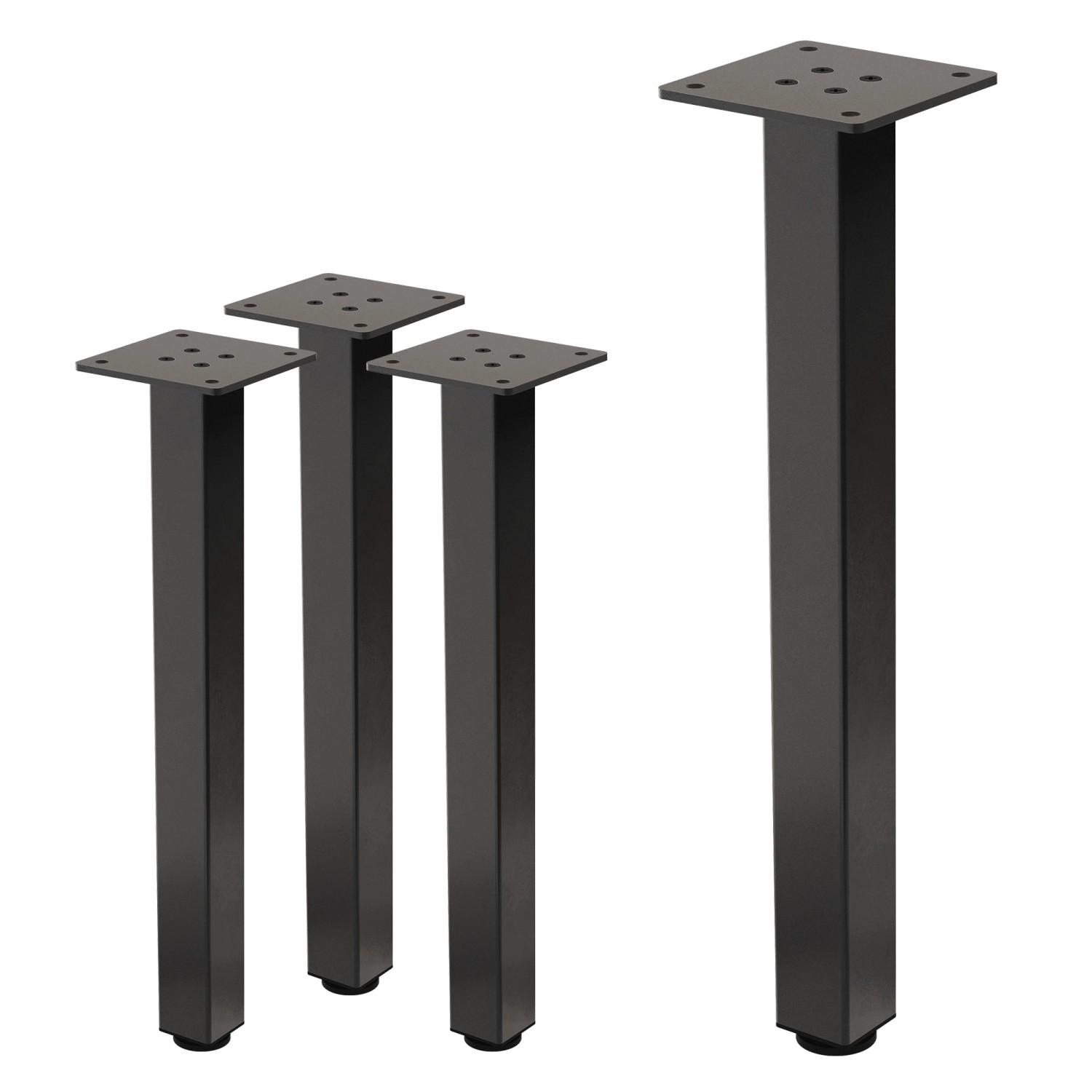 ML-Design Tischbeine 4Er Set I-Design H42 cm Dunkelgrau Stahl 4x4 cm ML-Design Tischbeine 4Er Set I-Design H42 cm Dunkelgrau Stahl 4x4 cm von ML-Design