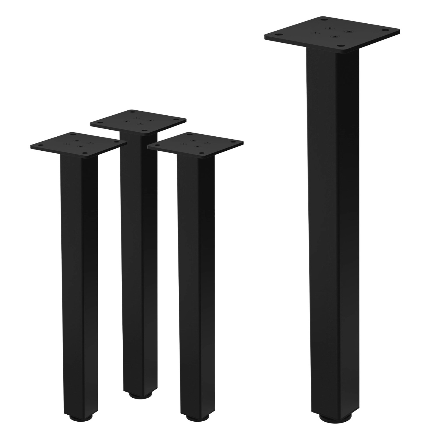 ML-Design Tischbeine 4Er Set I-Design H42 cm Schwarz Stahl 4x4 cm ML-Design Tischbeine 4Er Set I-Design H42 cm Schwarz Stahl 4x4 cm von ML-Design