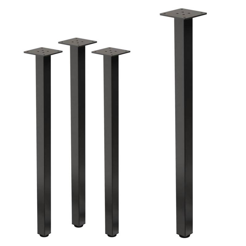 ML-Design Tischbeine 4Er Set I-Design H72 cm Dunkelgrau Stahl 4x4 cm von ML-Design