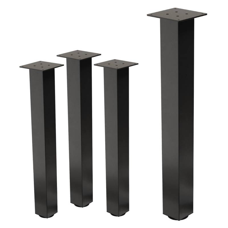 ML-Design Tischbeine 4Er Set I-Design H72 cm Dunkelgrau Stahl 8x8 cm von ML-Design