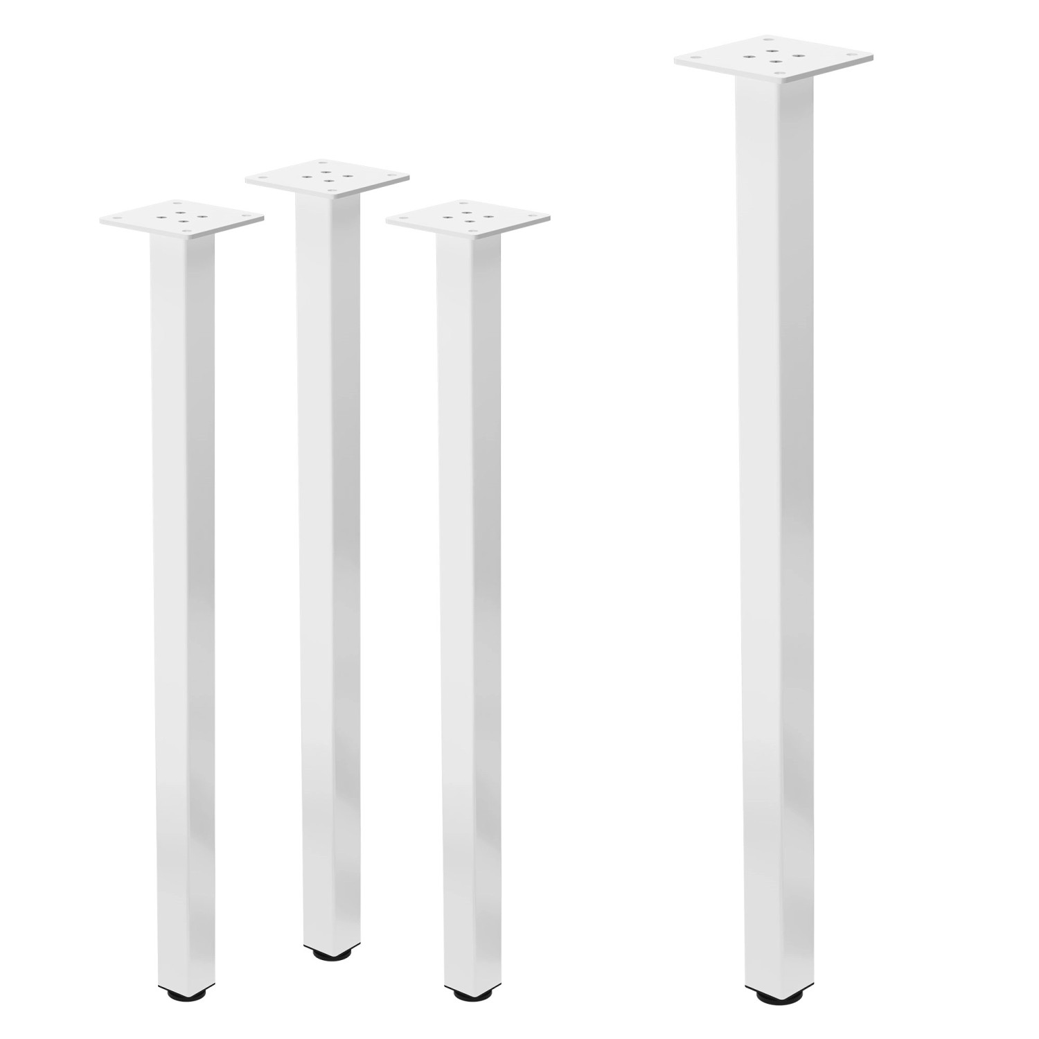 ML-Design Tischbeine 4Er Set I-Design H72 cm Weiß Stahl 4x4 cm ML-Design Tischbeine 4Er Set I-Design H72 cm Weiß Stahl 4x4 cm von ML-Design