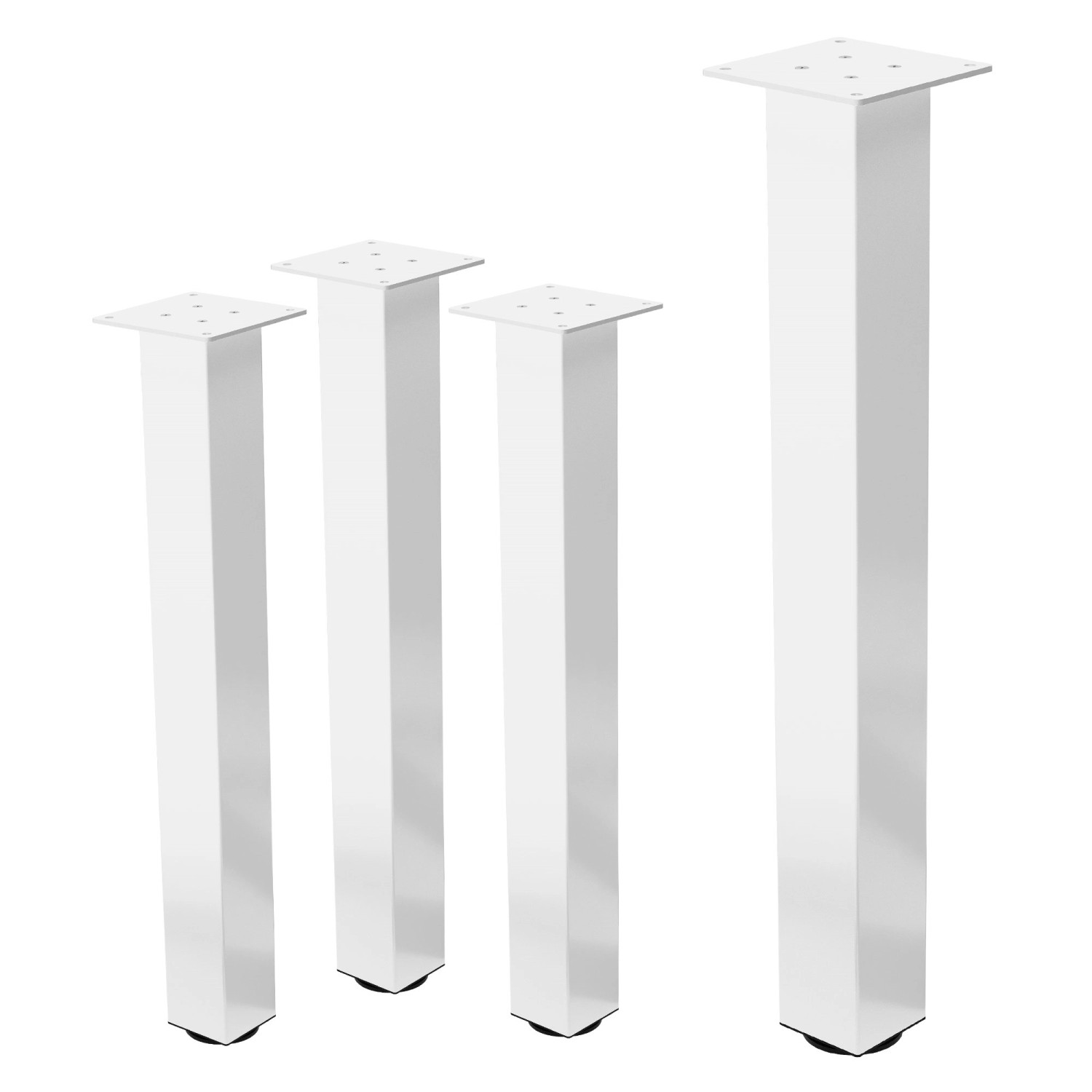 ML-Design Tischbeine 4Er Set I-Design H72 cm Weiß Stahl 8x8 cm ML-Design Tischbeine 4Er Set I-Design H72 cm Weiß Stahl 8x8 cm von ML-Design