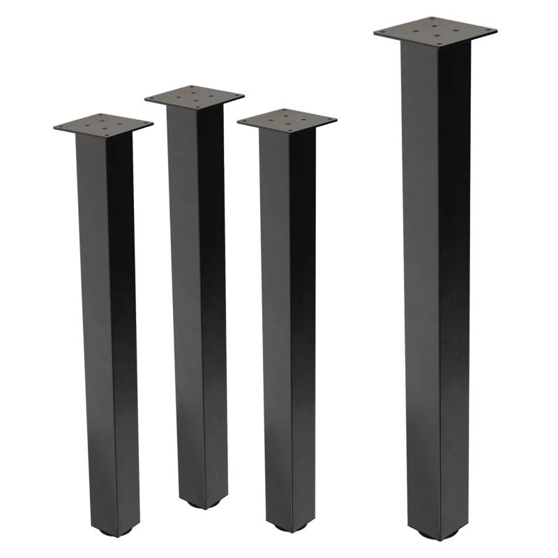 ML-Design Tischbeine 4Er Set I-Design H90 cm Dunkelgrau Stahl 8x8 cm von ML-Design