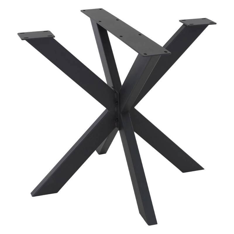 ML-Design Tischgestell Spider 85x71x85 cm Schwarz Kreuzgestell Kreuz X-Design von ML-Design