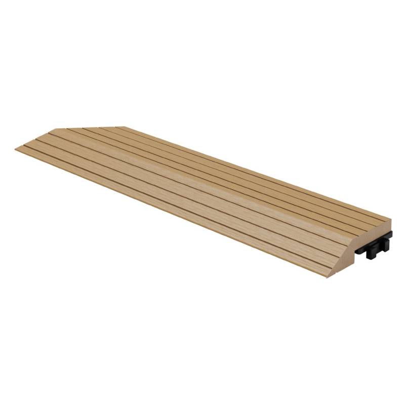 ML-Design WPC Abschlussleiste Ecke Links Teak für WPC-Fliesen von ML-Design