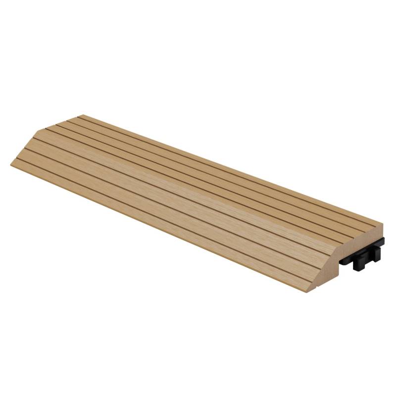 ML-Design WPC Abschlussleiste Gerade  Teak für WPC-Fliesen von ML-Design