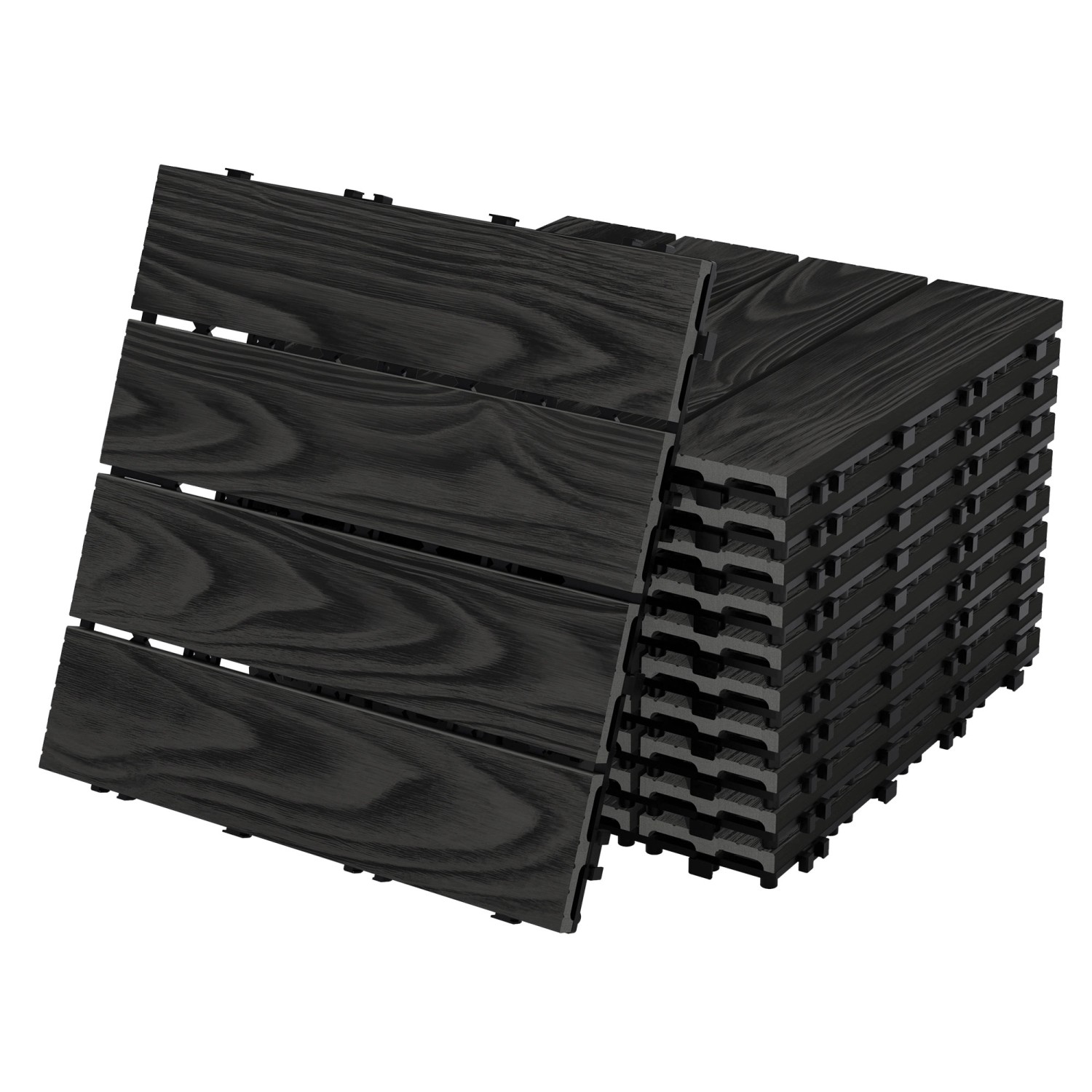 ML-Design WPC Terrassenfliesen 30x30 cm 22 Stück Anthrazit Holzoptik ML-Design WPC Terrassenfliesen 30x30 cm 22 Stück Anthrazit Holzoptik von ML-Design