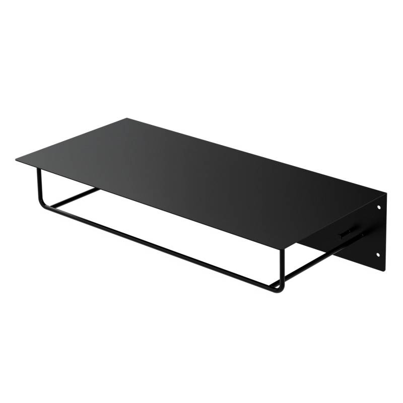 ML-Design Wandgarderobe mit Hakenleiste Kleiderstange 60x30x15 cm Schwarz von ML-Design