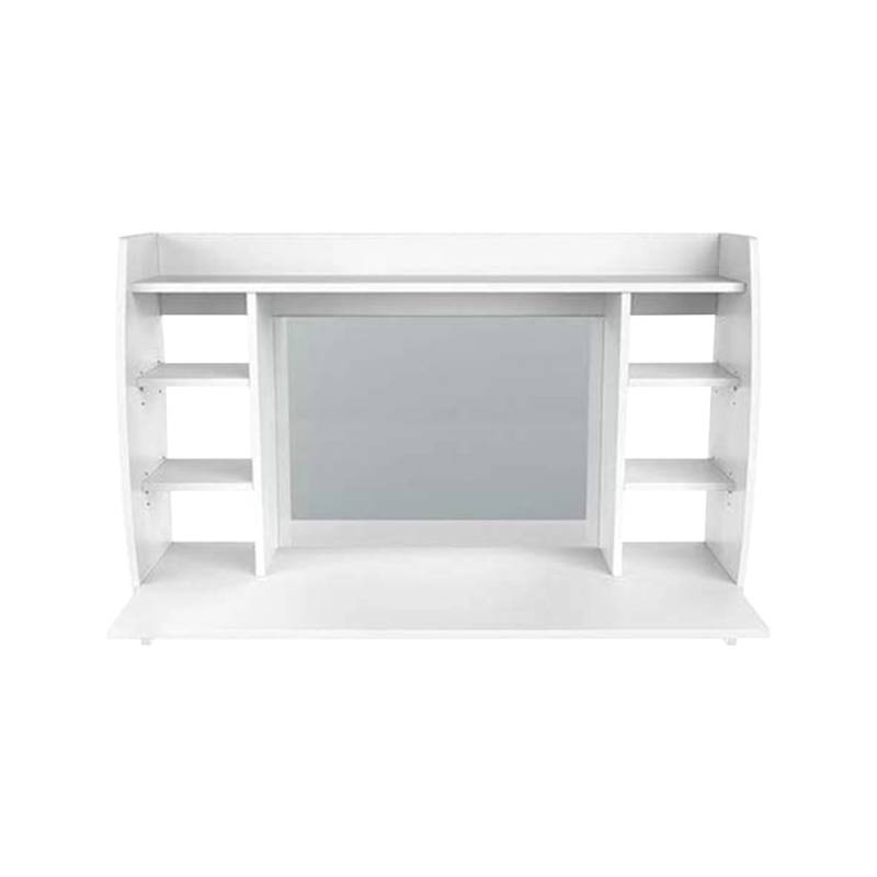 ML-Design Wandschminktisch Weiß mit Spiegel und 6 Ablagefächern 110x75x48,5 cm von ML-Design