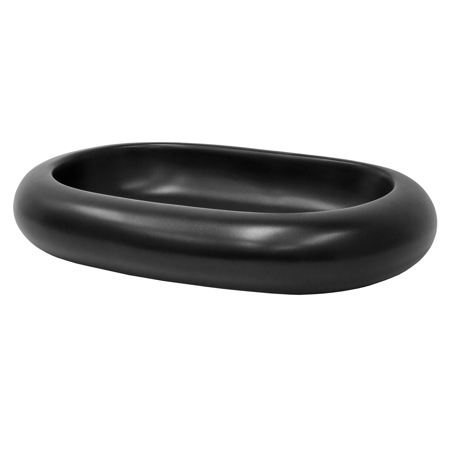 ML-Design Waschbecken Keramik Schwarz Matt 65x45x11 cm Kieselstein Form Ovale ML-Design Waschbecken Keramik Schwarz Matt 65x45x11 cm Kieselstein Form Ovale von ML-Design