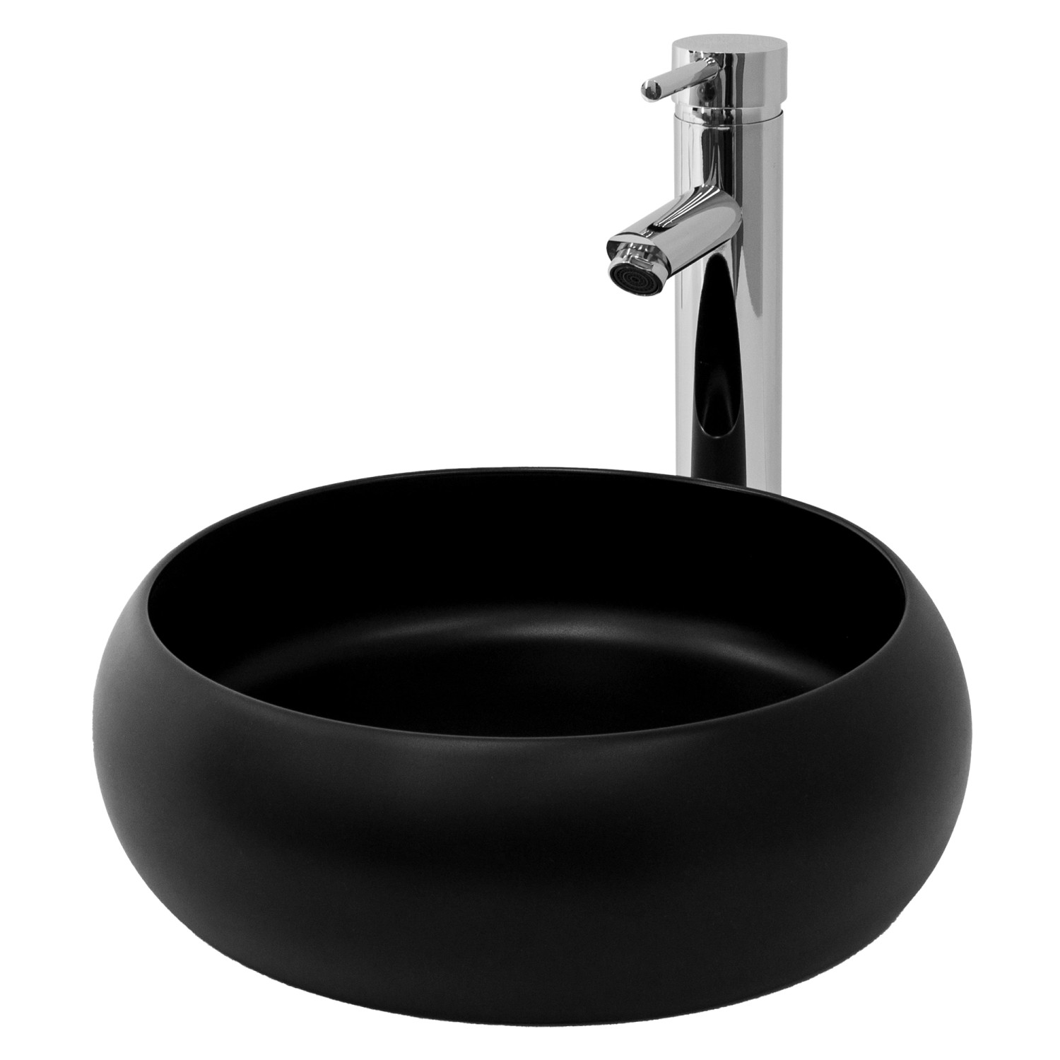 ML-Design Waschbecken aus Keramik Schwarz Matt 35x12 cm Rund inkl Ablaufgarnitur ML-Design Waschbecken aus Keramik Schwarz Matt 35x12 cm Rund inkl Ablaufgarnitur von ML-Design