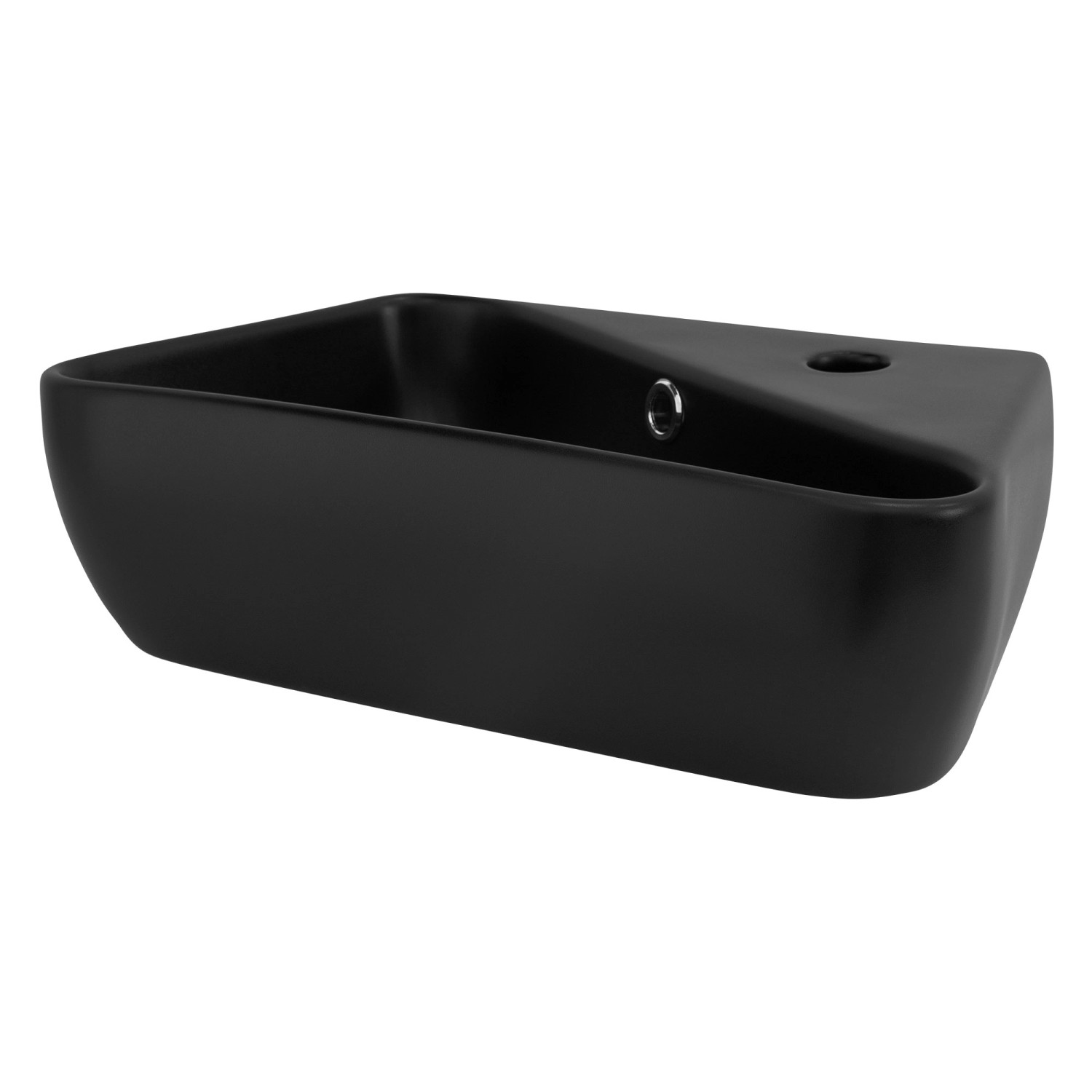 ML-Design Waschbecken aus Keramik Schwarz Matt 45x27x13 cm Eckig Hahnloch Rechts ML-Design Waschbecken aus Keramik Schwarz Matt 45x27x13 cm Eckig Hahnloch Rechts von ML-Design