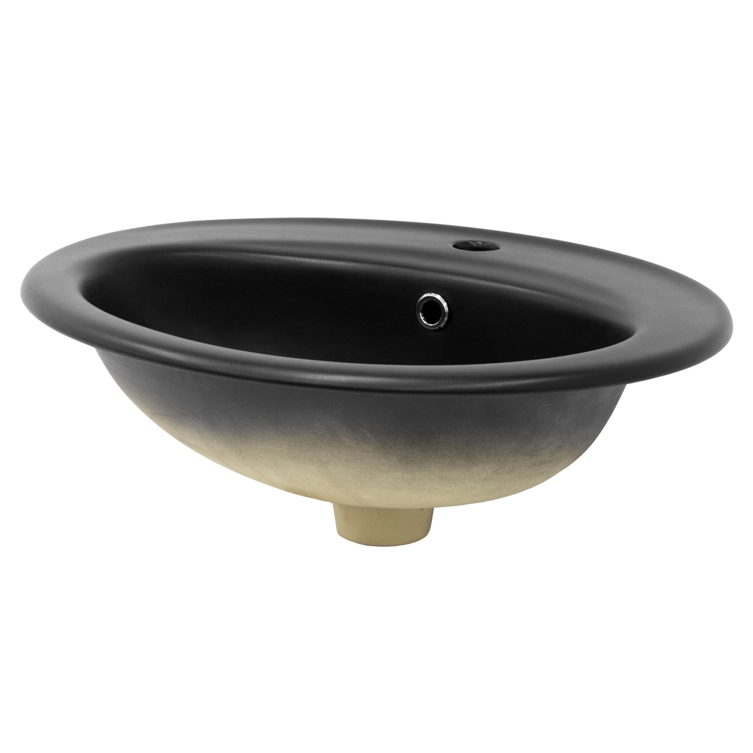 ML-Design Waschbecken aus Keramik Schwarz Matt 57x48,5x19,5 cm Oval mit Überlauf ML-Design Waschbecken aus Keramik Schwarz Matt 57x48,5x19,5 cm Oval mit Überlauf von ML-Design