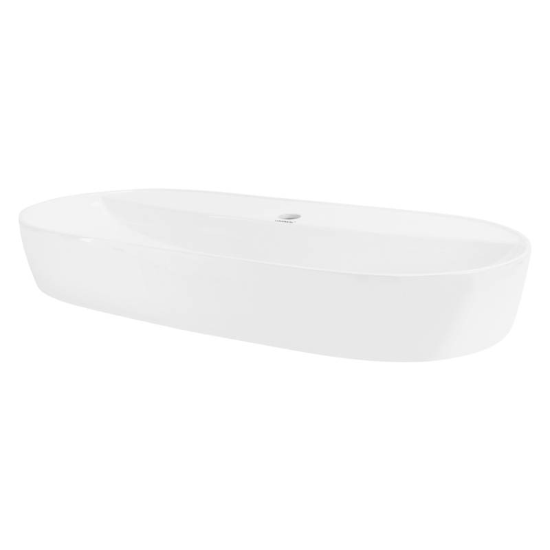 ML-Design Waschbecken aus Keramik in Weiß Glänzend 80 x 40 x 12 cm Oval Design von ML-Design