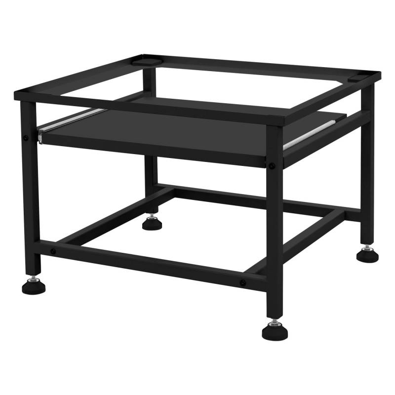 ML-Design Waschmaschinen Untergestell mit Ausziehbarer Ablage Schwarz aus Stahl von ML-Design