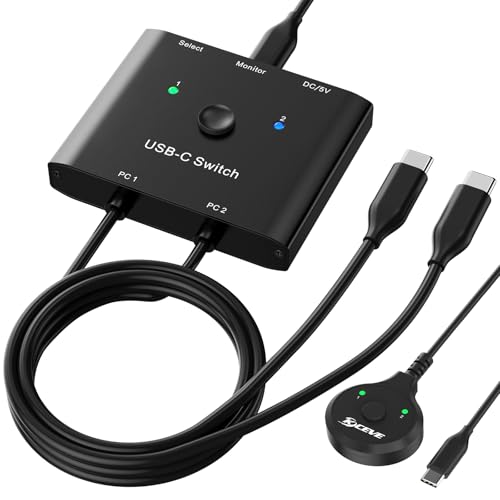 USB C Switch 2 PC 8K@60Hz 4K@120Hz,2 in 1 out USB-C Switch, MLEEDA Typ C KVM Switch für 2 Laptops,Unterstützende Dockingstation,mit 2 Typ C-Kabel und Desktop-Controller USB C Switch 2 PC 8K@60Hz 4K@120Hz,2 in 1 out USB-C Switch, MLEEDA Typ C KVM Switch für 2 Laptops,Unterstützende Dockingstation,mit 2 Typ C-Kabel und Desktop-Controller von MLEEDA