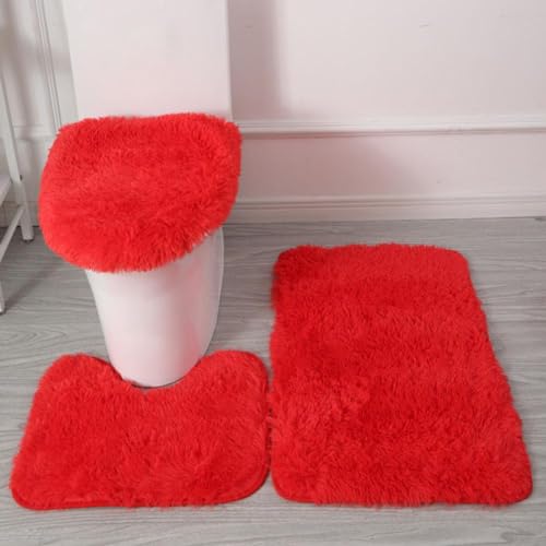 MLEHN U-förmige Bodenmatte, WC-Sitzkissen, reine Farbe, Badezimmermatte, Badezimmerprodukt, Dekoration für Zuhause von MLEHN