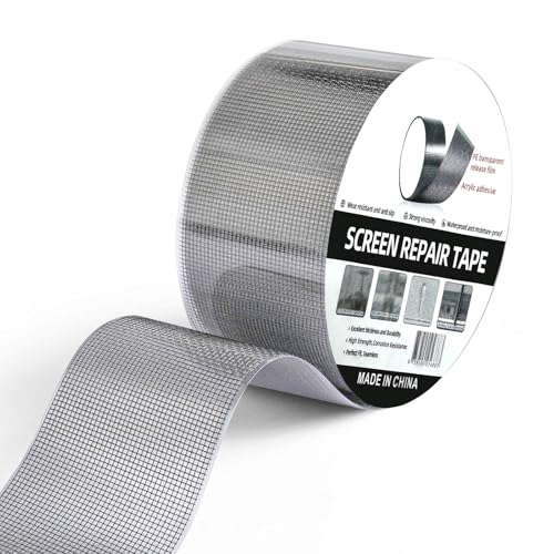MLEJU Fliegengitter Reparatur Klebeband, 10 cm x 6 m Fliegengitter Reparatur Set, Selbstklebend & Wasserdichtes Netz-Reparaturpflaster, Starkes Reparaturband für Fenstergitter (Graues) von MLEJU