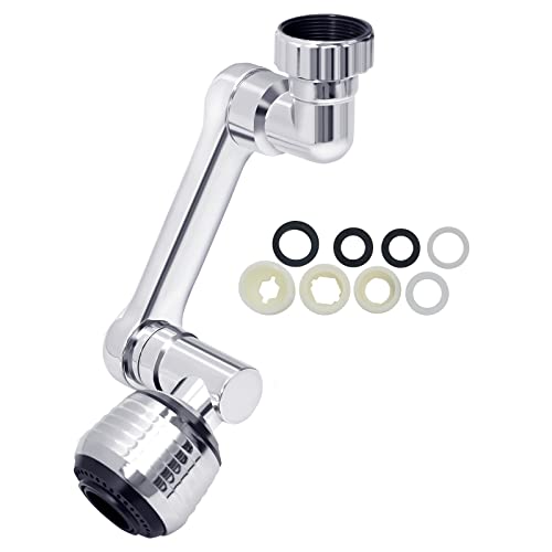 MLG Tools Universal 1080 Schwenkbarer Roboterarm Schwenkverlängerung Wasserhahn Belüfter Spüle Wasserspritzer drehbarer Wasserhahn Belüfter 2 Modi drehbare Filterverlängerung (ABS) von MLG Tools