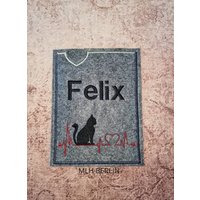 Impfpass Hülle Katze Personalisiert/Heimtierausweis Eu-Heimtierausweis Aus Filz Impfpass Hülle Katze Personalisiert/Heimtierausweis Eu-Heimtierausweis Aus Filz von MLHBerlin