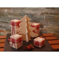 Adventskranz Aus Holz Und Schiefer Rot Adventskranz Aus Holz Und Schiefer Rot von MLHolzkunst