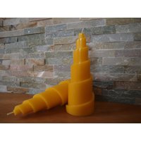 Bienenwachskerze Spirale von MLHolzkunst